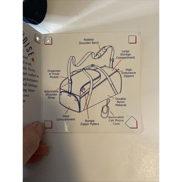 Milwaukee Brewers "M" Logo duffle bag MLB Baseball Inner Pockets Double Handle - Picture 5 of 11